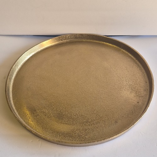 Round aluminum tray gold - aluminum,